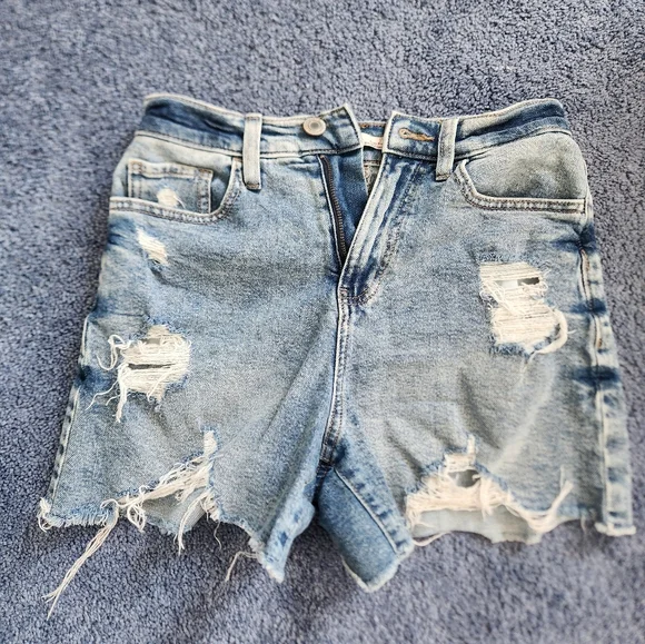 SO super high rise distressed jean shorts sz 1 - Picture 1 of 3
